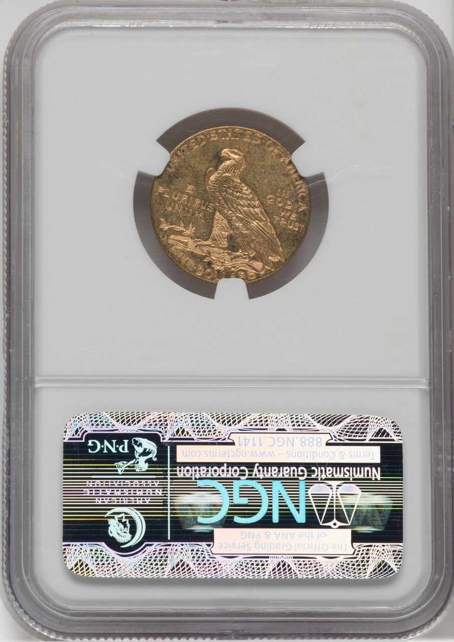 1911-D $5 Indian Half Eagle NGC MS62