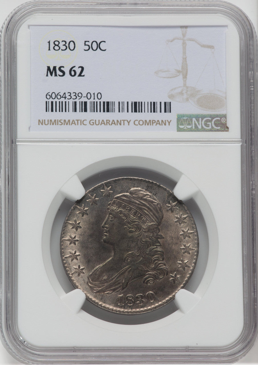 1830 50C Small 0 Bust Half Dollar NGC MS62