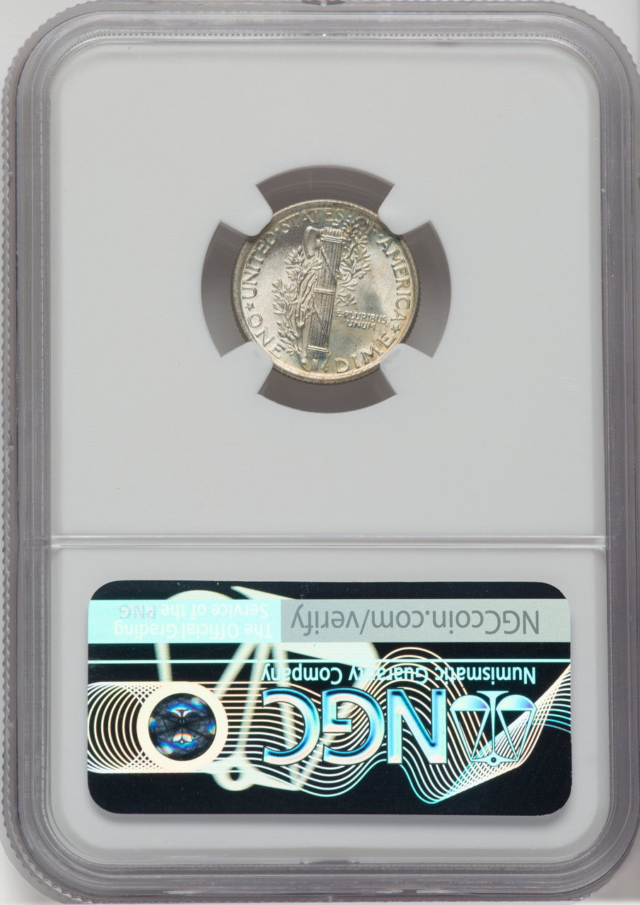 1934 10C FB Mercury Dime NGC MS68