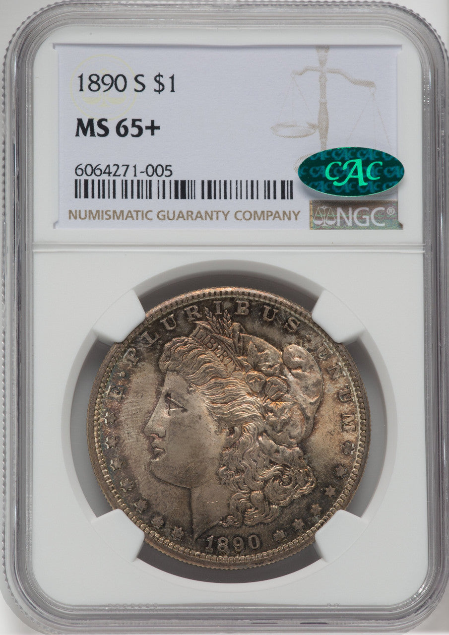 1890-S $1 CAC NGC Plus Morgan Dollar NGC MS65+