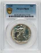 1939 50C Proof Walking Liberty Half Dollar PCGS PR68