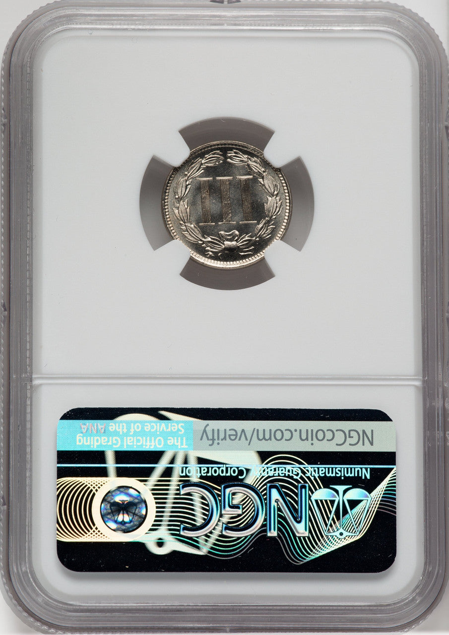 1880 3CN NGC Plus Proof Three Cent Nickel NGC PR66+