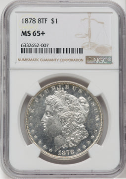 1878 8TF $1 NGC Plus Morgan Dollar NGC MS65+