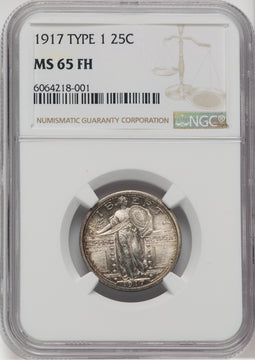 1917 Type One FH Standing Liberty Quarter NGC MS65