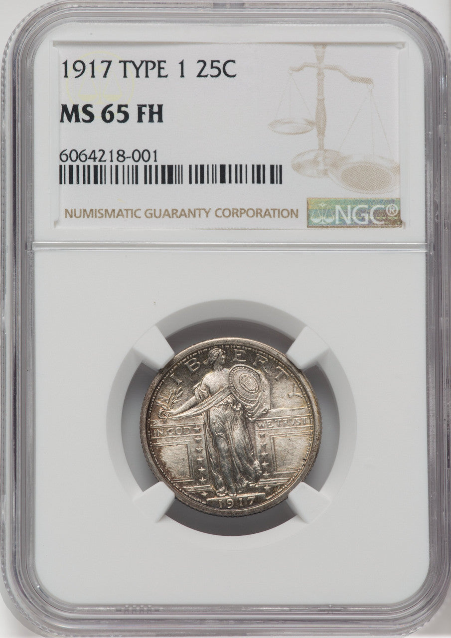 1917 Type One FH Standing Liberty Quarter NGC MS65