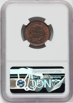1857 1/2 C RB Half Cent NGC MS65