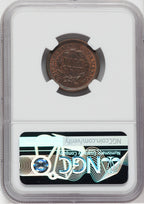 1857 1/2 C RB Half Cent NGC MS65
