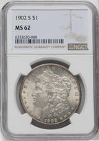 1902-S $1 Morgan Dollar NGC MS62