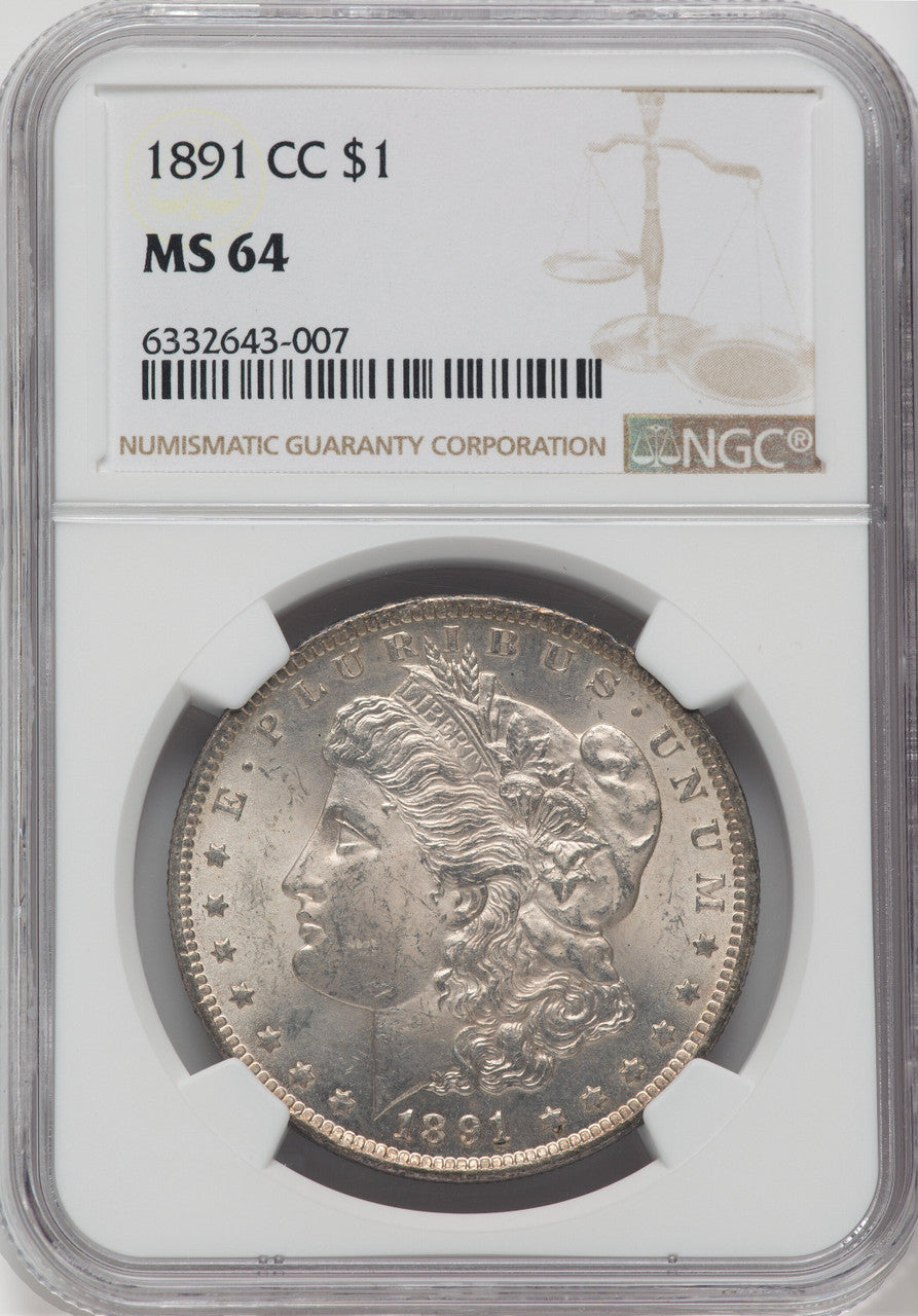 1891-CC $1 Morgan Dollar NGC MS64