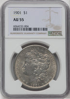 1901 $1 Morgan Dollar NGC AU55