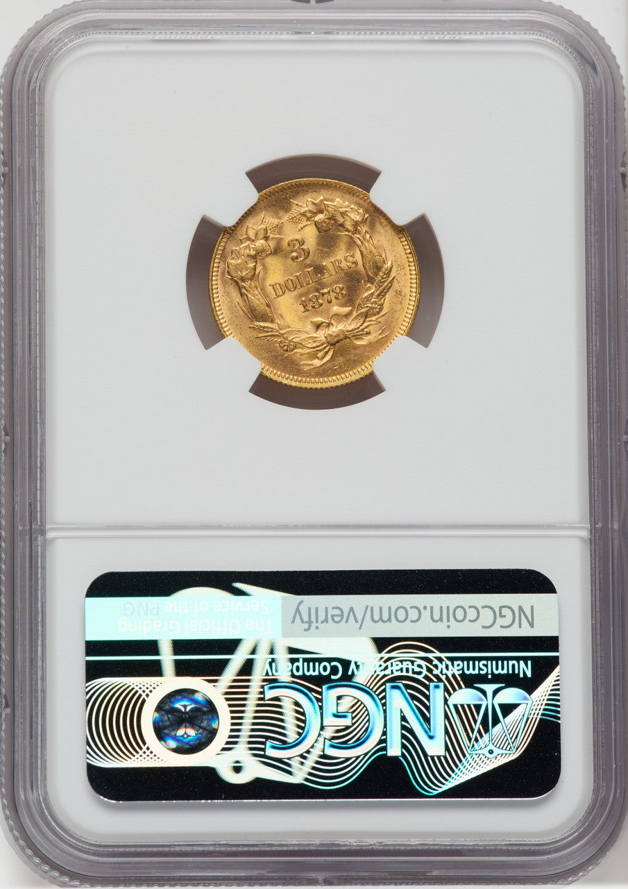1878 $3 CAC NGC Plus Three Dollar Gold Pieces NGC MS64+