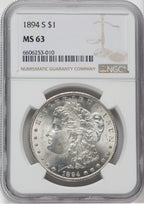 1894-S $1 Morgan Dollar NGC MS63