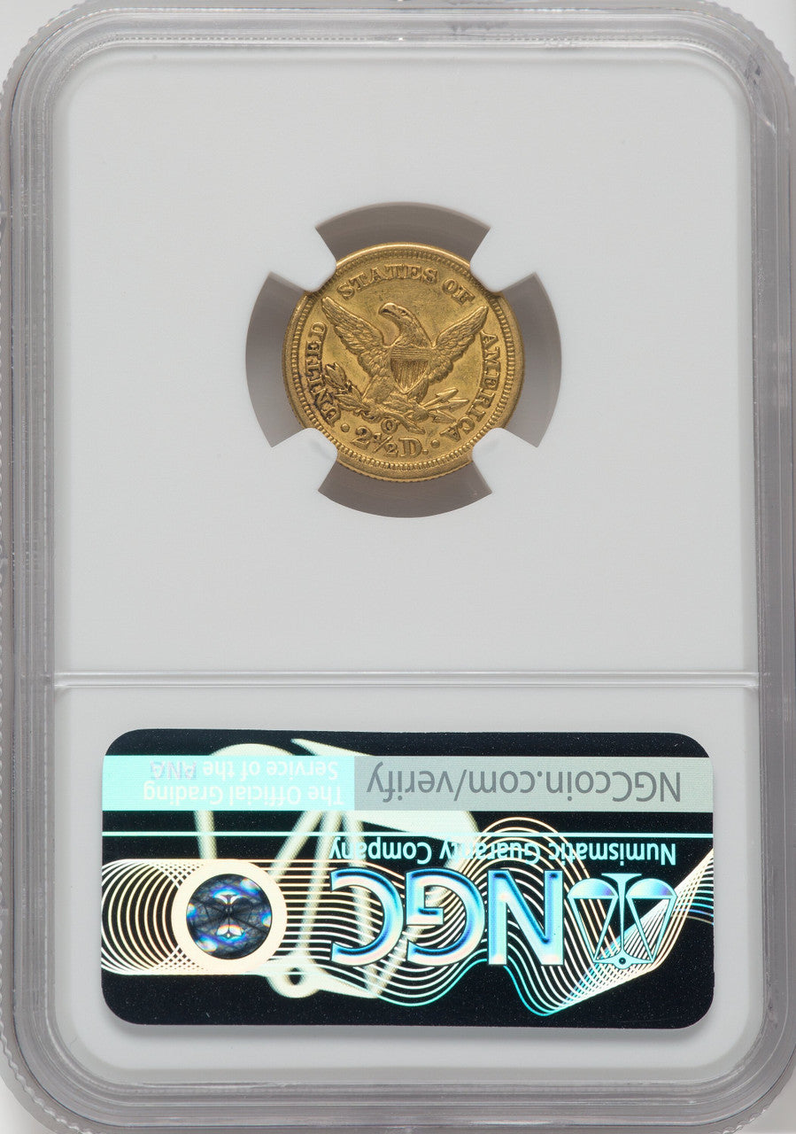 1851-O $2.50 CAC Liberty Quarter Eagle NGC AU58