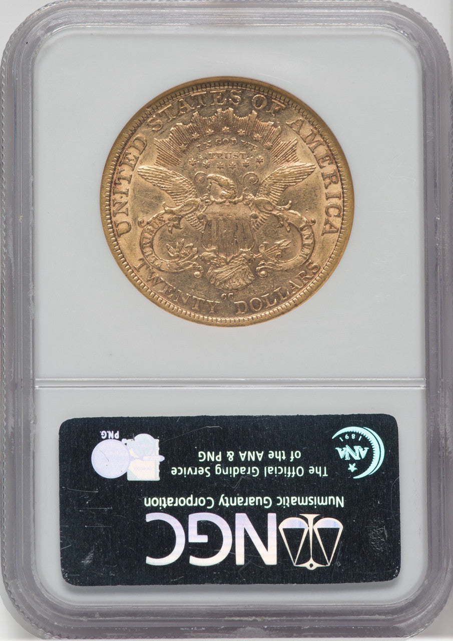 1877-CC $20 Liberty Double Eagle NGC AU50