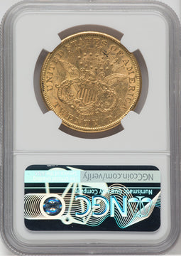 1874-CC $20 Liberty Double Eagle NGC AU53