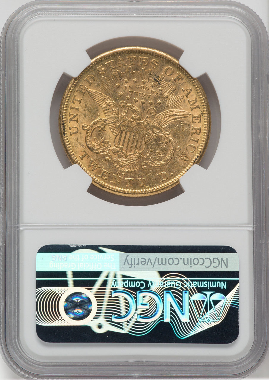1874-CC $20 Liberty Double Eagle NGC AU53