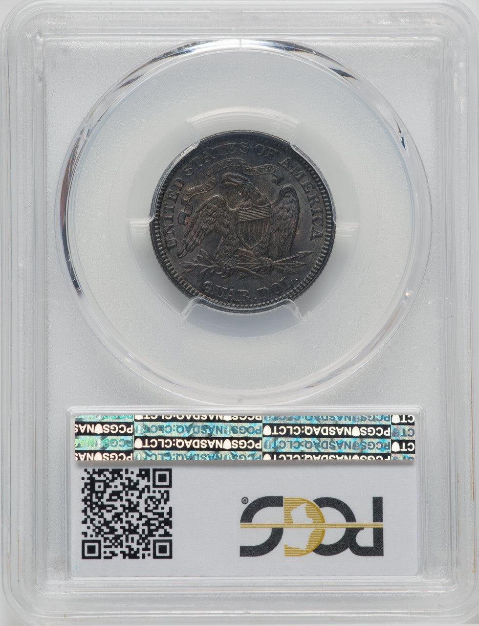 1877 25C CAC Seated Quarter PCGS MS66+