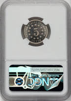1874 5C CA NGC Plus Proof Shield Nickel NGC PR66+