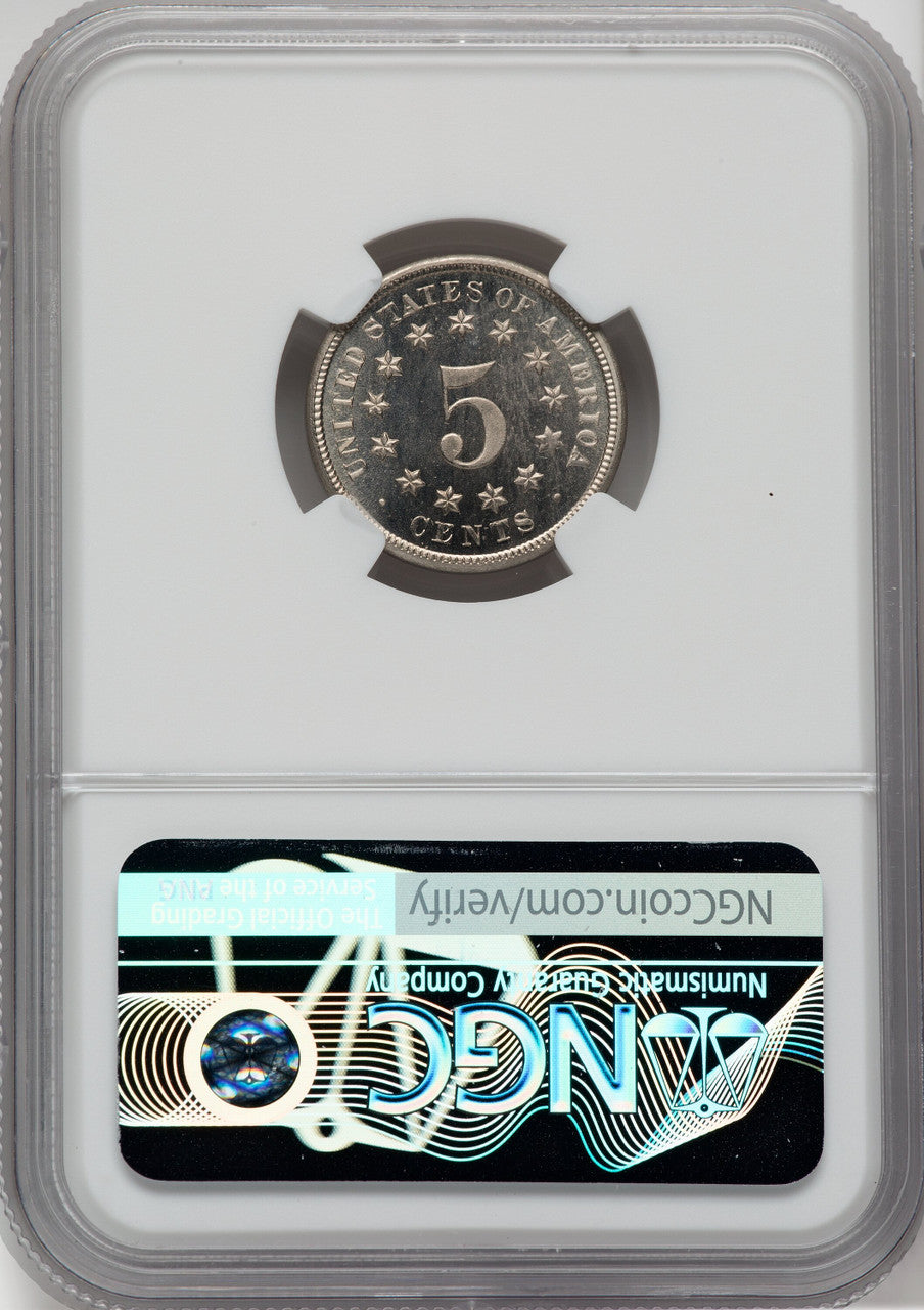 1874 5C CA NGC Plus Proof Shield Nickel NGC PR66+