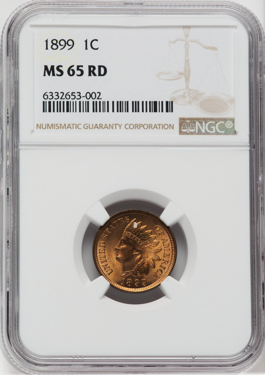1899 1C RD Indian Cent NGC MS65