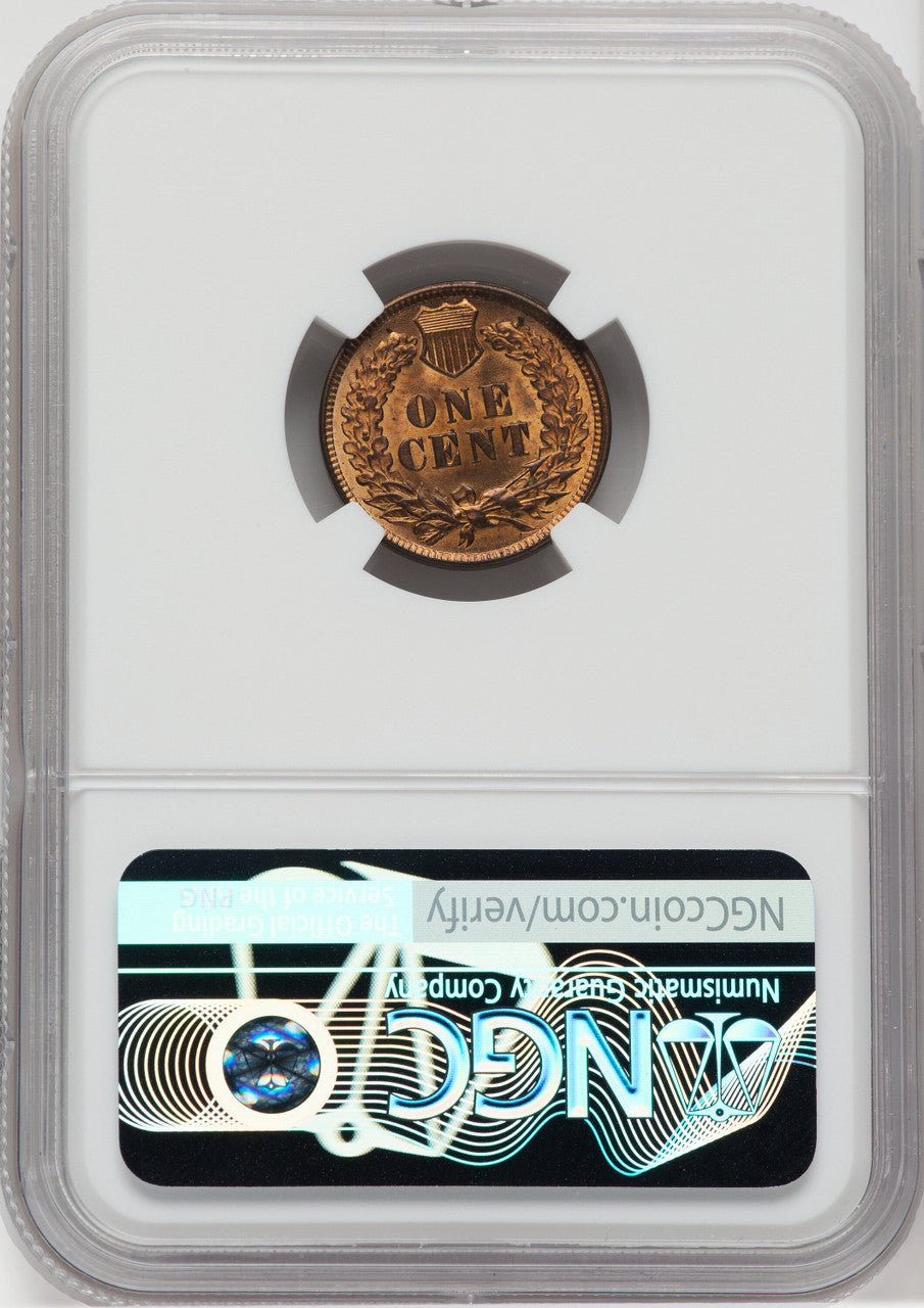 1890 1C RB Indian Cent NGC MS65