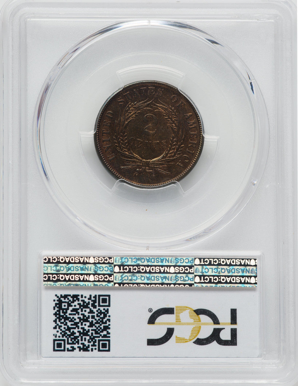 1866 2C RB Two Cent Pieces PCGS MS66