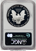 1995-P S$1 Silver Eagle Brown Label NGC PF70