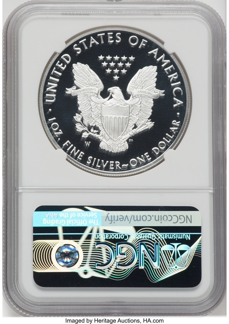 2018-W S$1 Silver Eagle First Strike NGC PF70