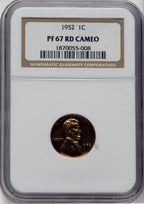 1952 1C CA Proof Lincoln Cent NGC PR67