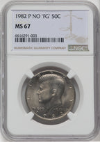 1982-P 50C FS-901 Kennedy Half Dollar NGC MS67