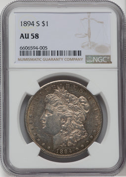1894-S $1 Morgan Dollar NGC AU58