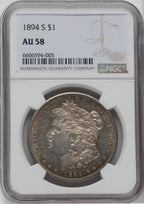 1894-S $1 Morgan Dollar NGC AU58
