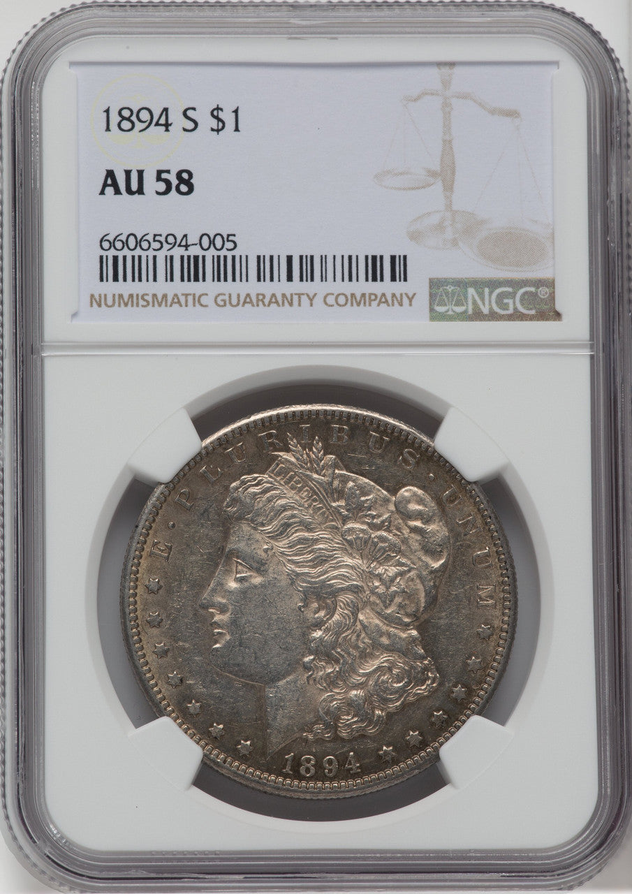 1894-S $1 Morgan Dollar NGC AU58