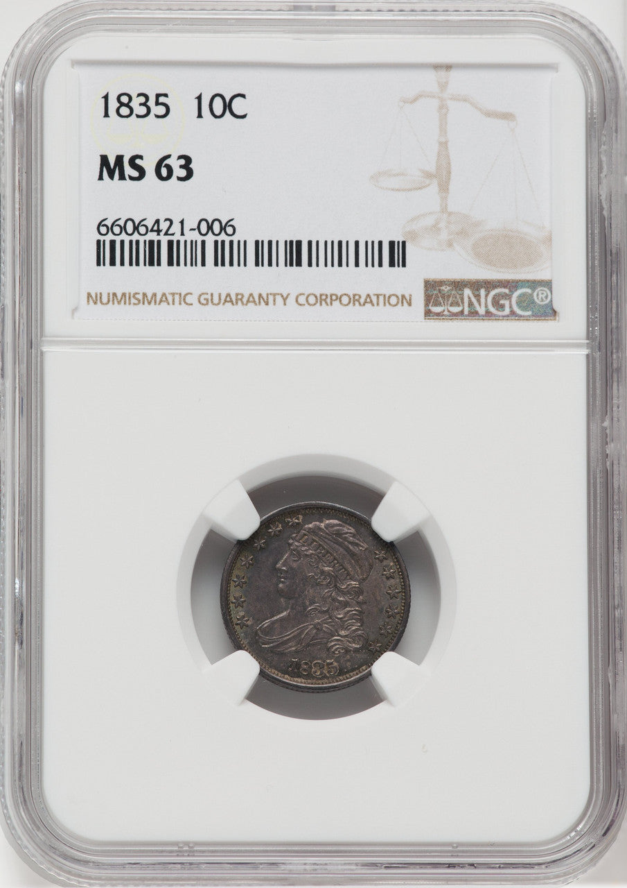 1835 10C Bust Dime NGC MS63