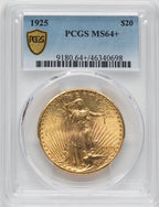 1925 $20 Saint-Gaudens Double Eagle PCGS MS64+