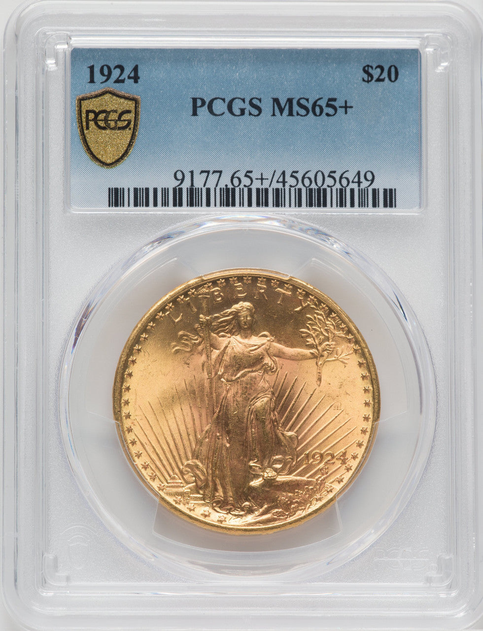 1924 $20 Saint Saint-Gaudens Double Eagle PCGS MS65+