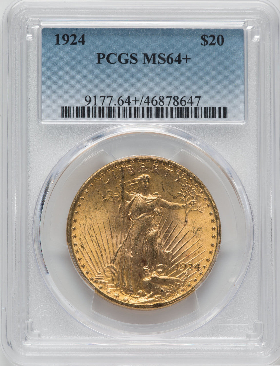 1924 $20 Saint Saint-Gaudens Double Eagle PCGS MS64+