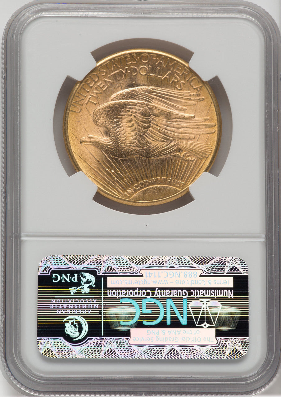 1923-D $20 CAC NGC Plus Saint-Gaudens Double Eagle NGC MS63+