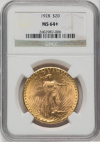 1928 $20 NGC Plus Saint-Gaudens Double Eagle NGC MS64+