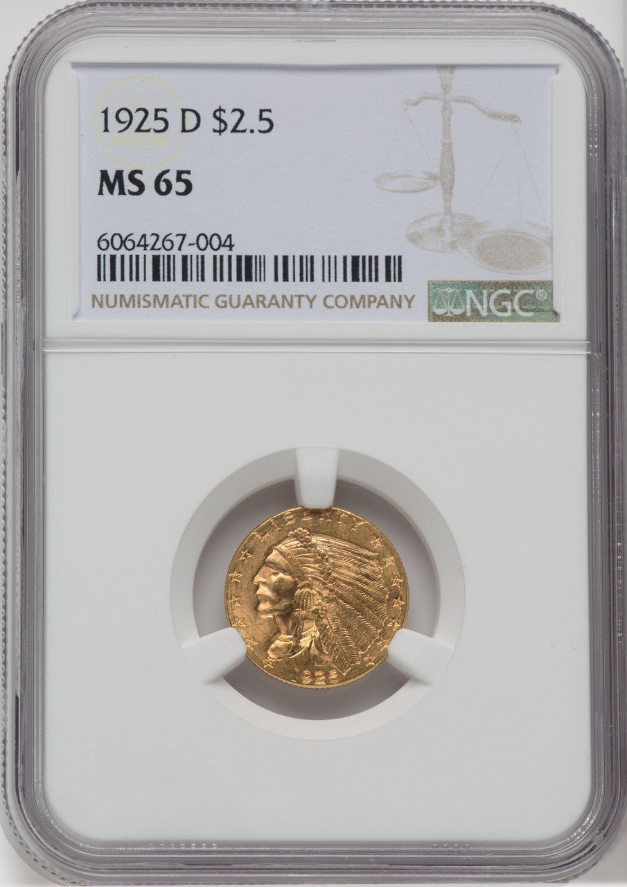1925-D $2.50 Indian Quarter Eagle NGC MS65 (761822004)