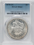 1878-CC $1 Morgan Dollar PCGS MS62