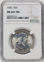 1952 50C FL NGC Plus Franklin Half Dollar NGC MS66+