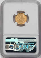 1856 $2.50 Liberty Quarter Eagle NGC MS61