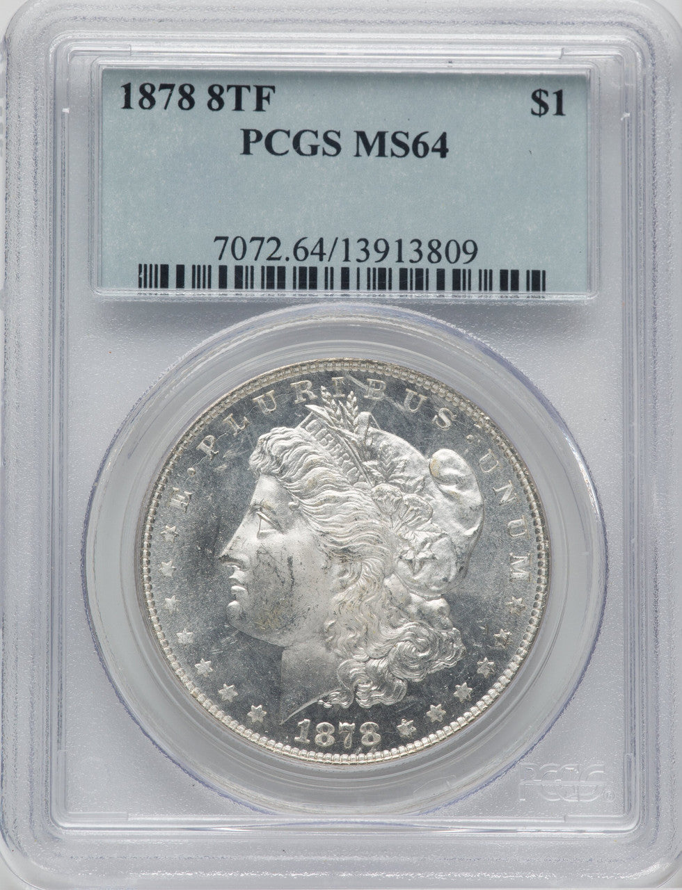 1878 8TF $1 Morgan Dollar PCGS MS64