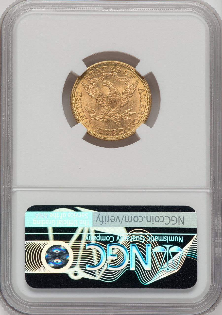 1881 $5 NGC Plus Liberty Half Eagle NGC MS64+