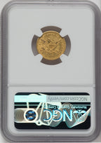 1850 $2.50 Liberty Quarter Eagle NGC MS61