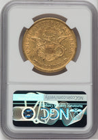 1854 $20 Small Date Liberty Double Eagle NGC AU53