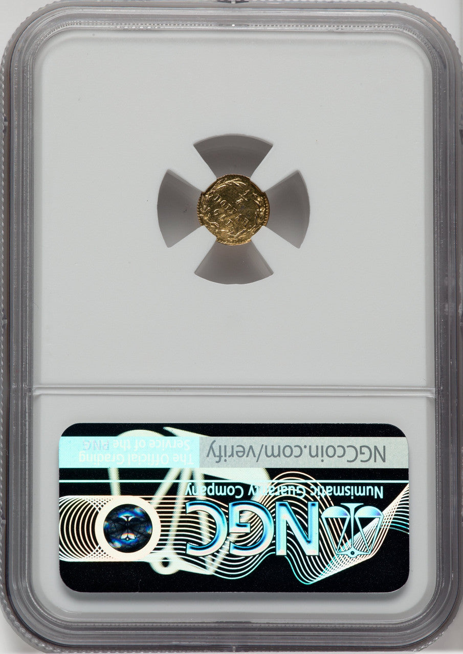 1876 25C BG-849 PL California Fractional Gold NGC MS62