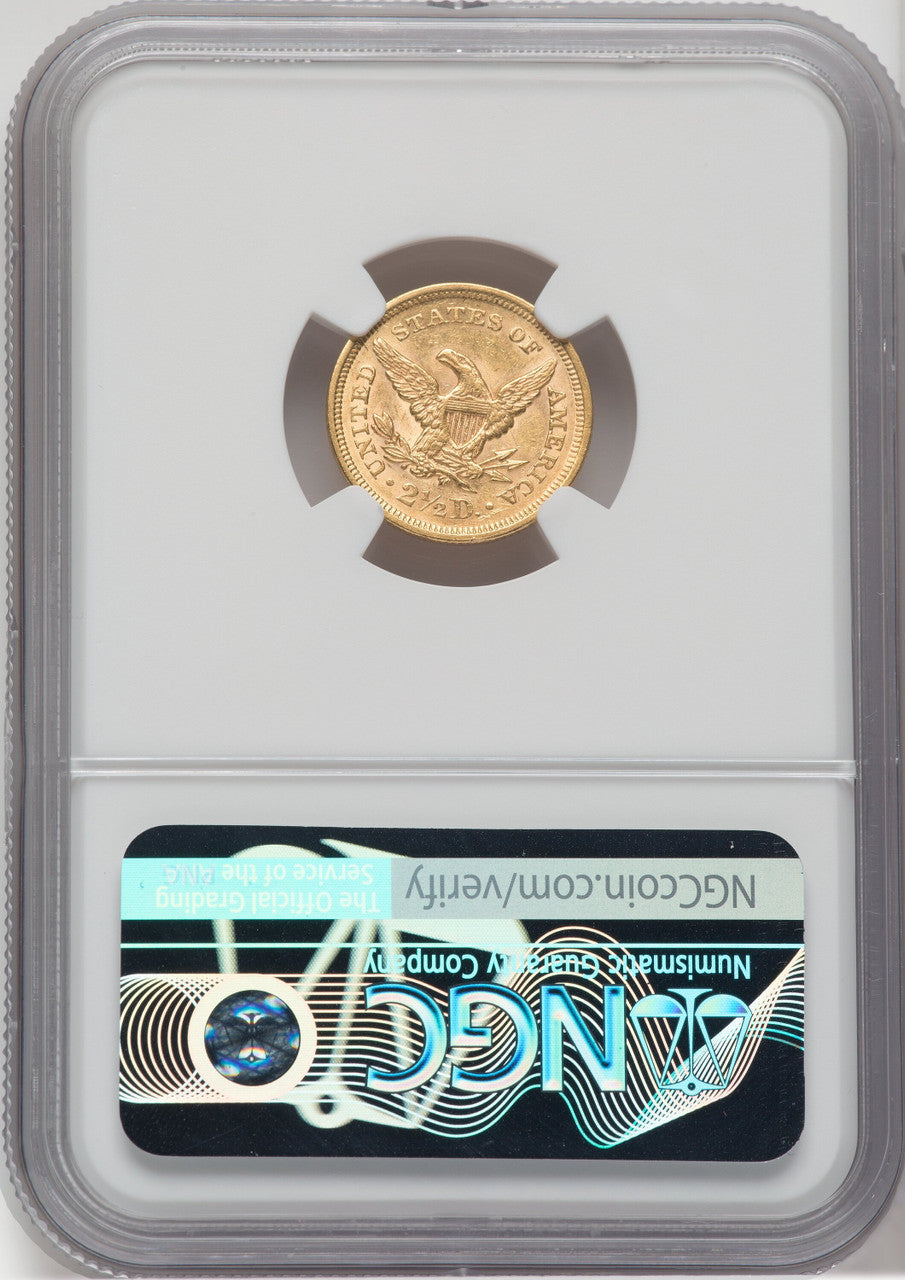 1851 $2.50 Liberty Quarter Eagle NGC AU58