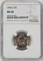 1946-S 5C Jefferson Nickel NGC MS68